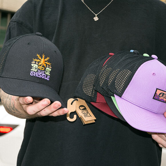 Kšiltovka Picture - Kuldo Trucker - Black - Blue Thistle Patch