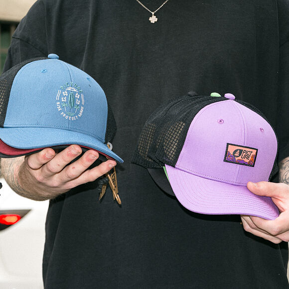Kšiltovka Picture - Zephyr Trucker - Serenity Blue - Protect Shine Emblem - Blue / Black