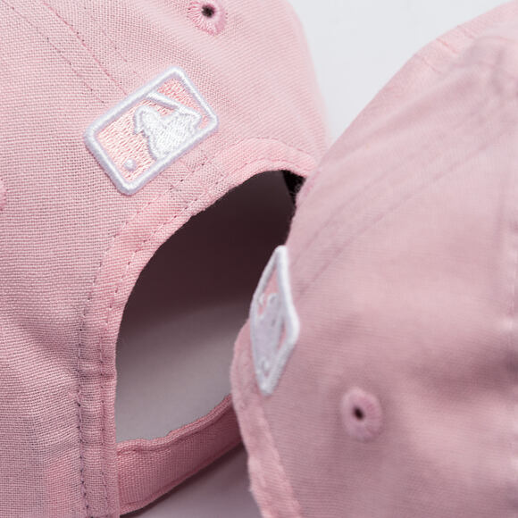 Dětská Kšiltovka New Era - MLB Linen 9FORTY M-CROWN - LA Dodgers - Pink Rouge / White