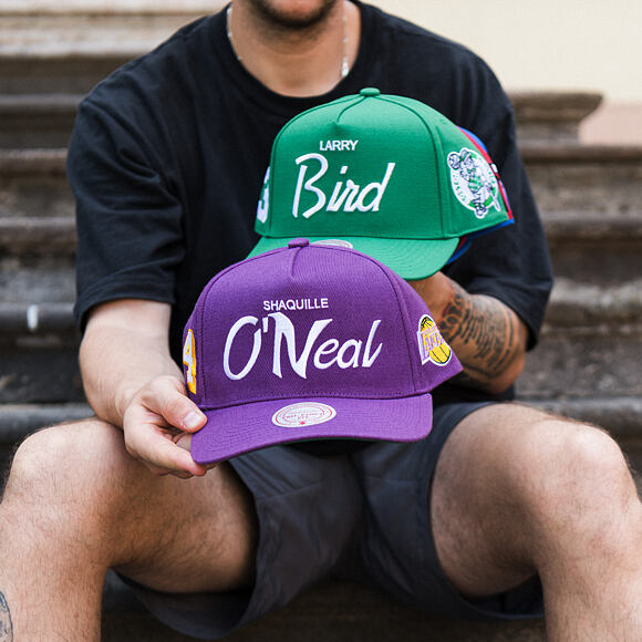 Kšiltovka Mitchell & Ness - Player Script Hwc - NBA - Boston Celtics - Larry Bird - Green