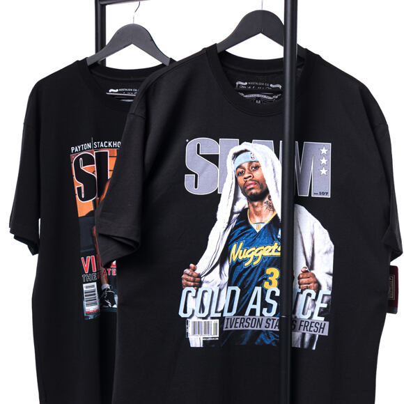 Triko Mitchell & Ness - Boxy Slam Tee - NBA - Denver Nuggets - Allen Iverson - Black
