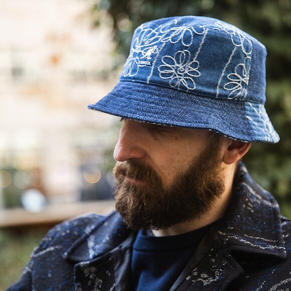 Klobouk Kangol - Denim Mashup Bucket - Black Trompe L'Oeil