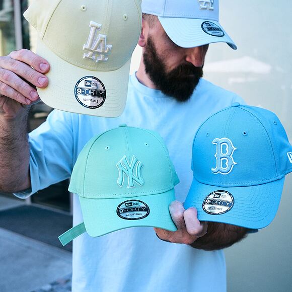 Kšiltovka New Era - MLB Team Outline 9FORTY - LA Dodgers - Yellow / White