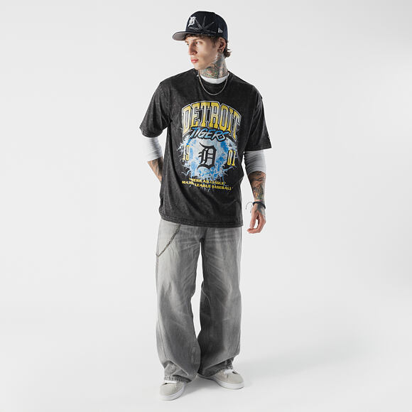 Triko New Era - MLB Lifestyle Graphic Tee - Detroit Tigers - Black