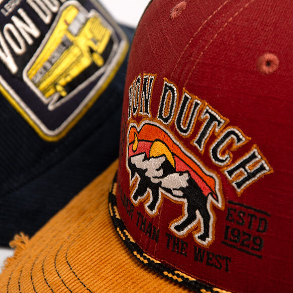 Kšiltovka Von Dutch - Semi Curve - Embroidery Premium - Red / Green