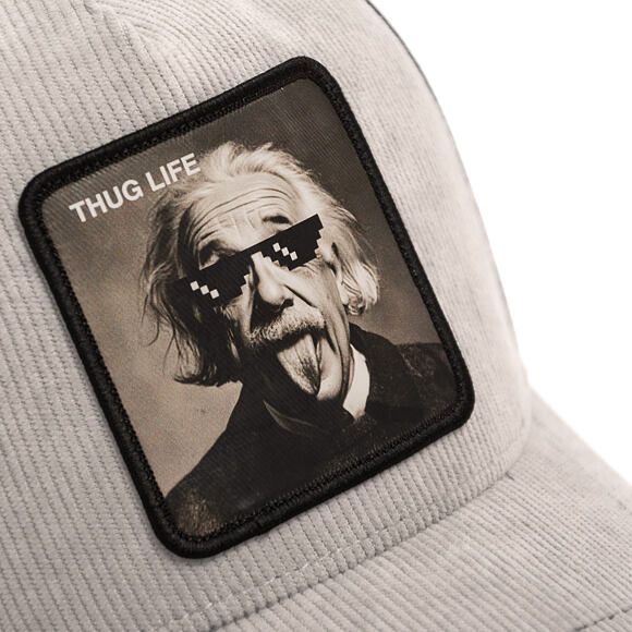 Kšiltovka Capslab - Einstein Thug Life Trucker - Grey Corduroy / Black