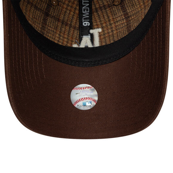 Kšiltovka New Era - MLB Mix Check 9TWENTY - LA Dodgers - Chestnut Brown / Stone