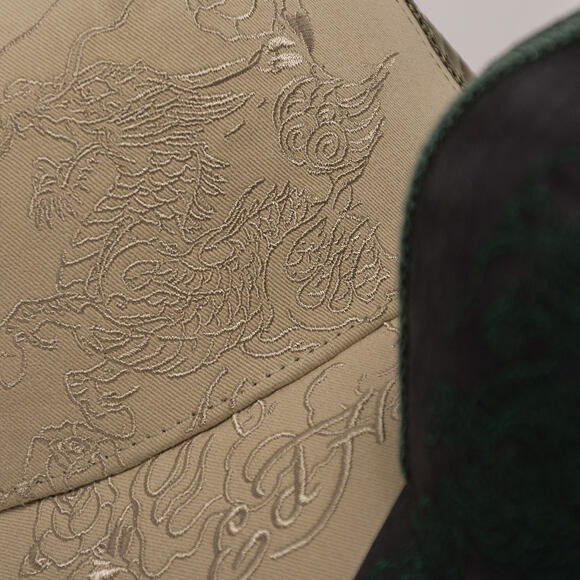 Kšiltovka Ed Hardy - Outline Dragon Distressed - Khaki