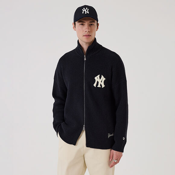 Svetr New Era - MLB Zip Knitwear - NY Yankees - Navy