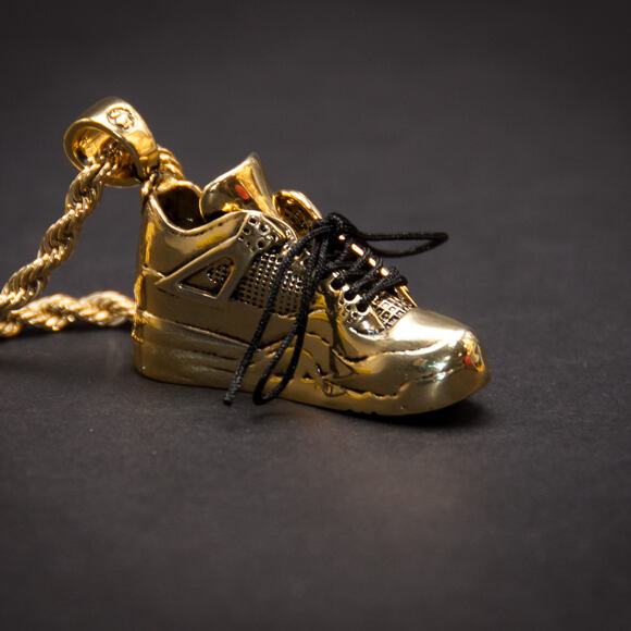 Pozlacený přívěsek King Ice 14K Gold Air Sneaker