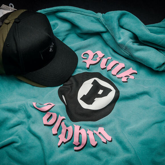 Mikina s kapucí Pink Dolphin 8 Ball Hoodie Aqua