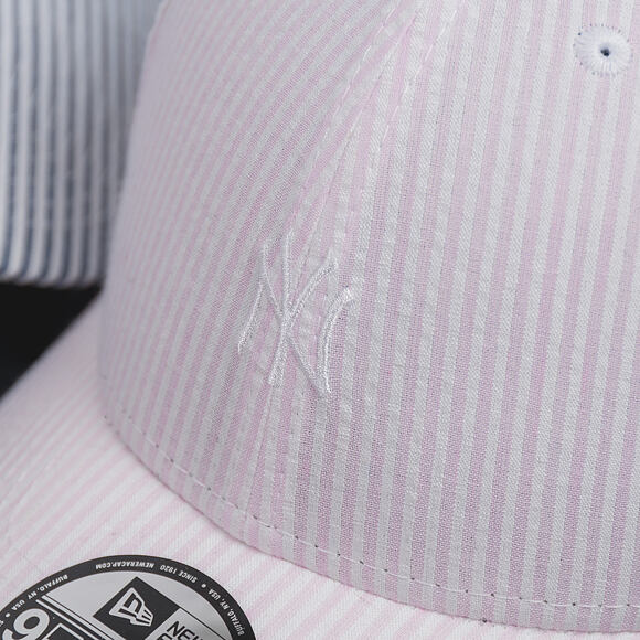 Kšiltovka New Era Seersucker New York Yankees 9FORTY Strapback Pink / Optic White