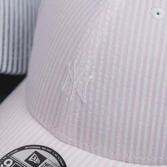 Kšiltovka New Era Seersucker New York Yankees 9FORTY Strapback Pink / Optic White