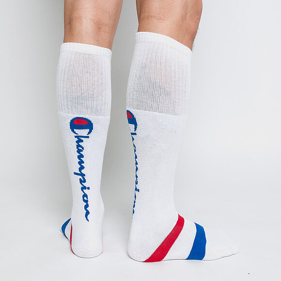 Podkolenky Champion 1PP Tube Socks Knee High White/Red/Blue