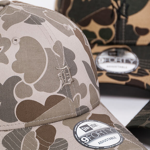 Kšiltovka New Era 9FORTY Detroit Tigers Light Green Camo/Olive Strapback