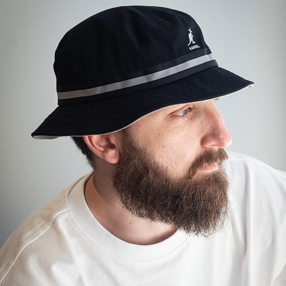 Klobouk Kangol Stripe Lahinch Black