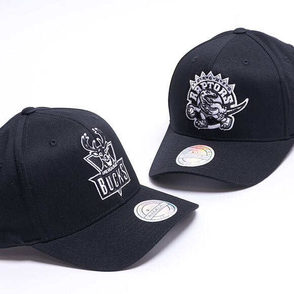 Kšiltovka Mitchell & Ness Milwaukee Bucks 600 Black And White Logo 110