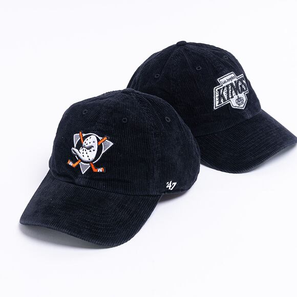 Kšiltovka 47 Brand Anaheim Ducks Corduroy CLEAN UP Black