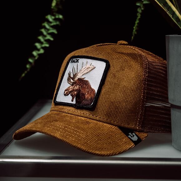 Kšiltovka Goorin - Trucker Moose Head - Whiskey