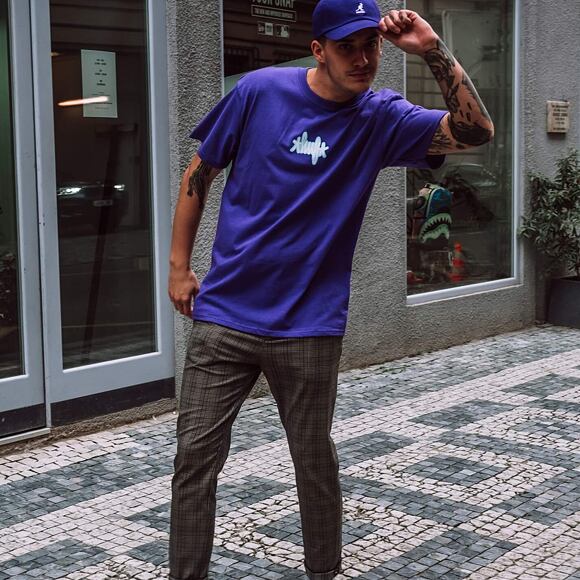 Triko HUF Landmark Logo Purple