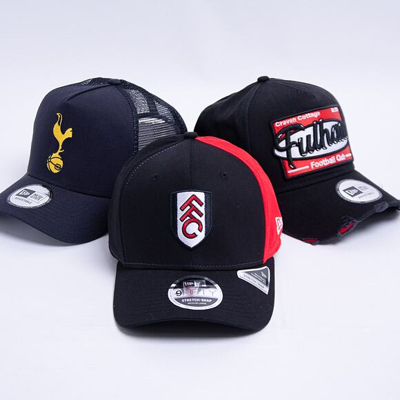 Kšiltovka New Era 9FIFTY Stretch-Snap Pop Panel Fulham FC Snapback Black / Scarlet