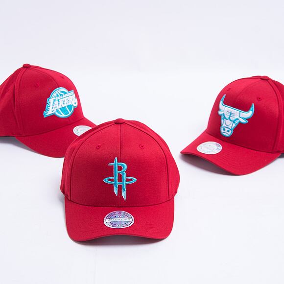 Kšiltovka Mitchell & Ness Red/Teal Snapback Houston Rockets