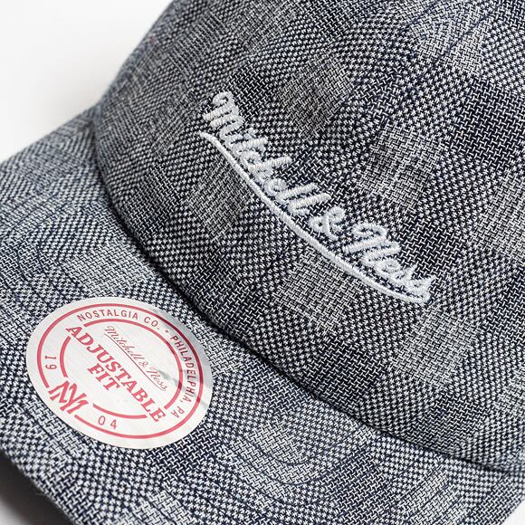 Kšiltovka Mitchell & Ness Checkered Blue Dad Cap