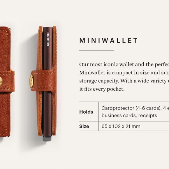 Peněženka Secrid Miniwallet Champagne/Brown