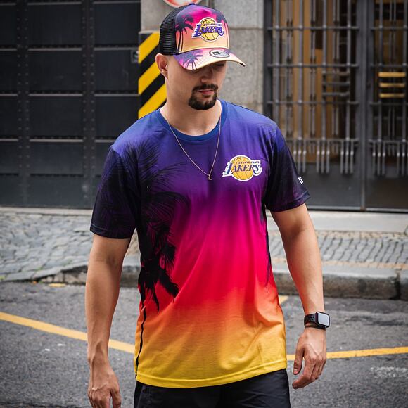 Triko New Era Summer City Tee Los Angeles Lakers All Over Print