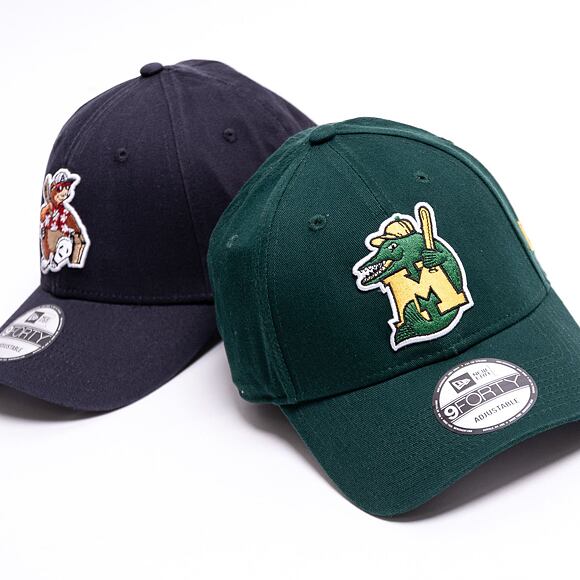 Kšiltovka New Era 9FORTY Milb Logo Madison Muskies Strapback Dark Green