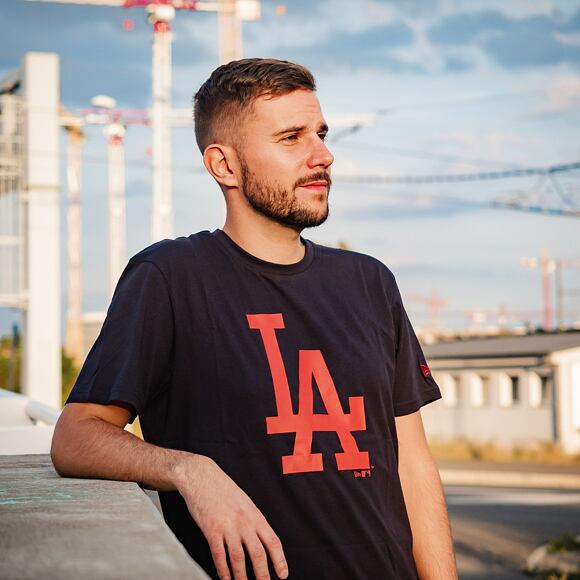 Triko New Era MLB Seasonal Team Logo Tee Los Angeles Dodgers Navy / Red