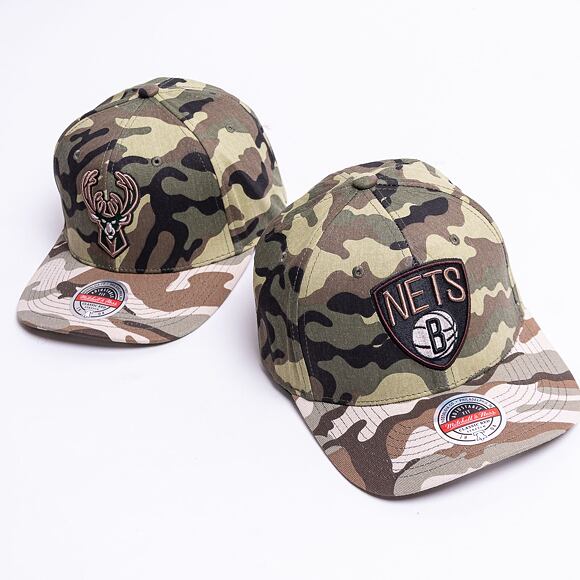 Kšiltovka Mitchell & Ness Brooklyn Nets Woodland Desert Stretch Snapback Camo Woodland