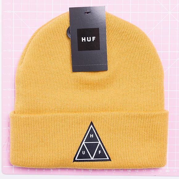 Kulich HUF Essentials Triple Triangle Cuff Beanie Gold