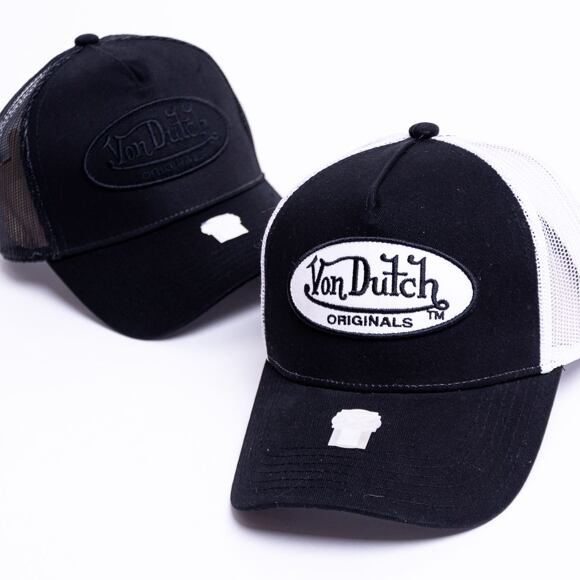 Kšiltovka Von Dutch Boston Trucker Cotton Black/White