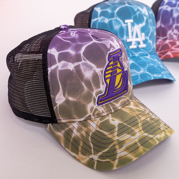 Kšiltovka New Era 9FORTY A-Frame Trucker NBA Summer City Los Angeles Lakers Snapback Pool Camo