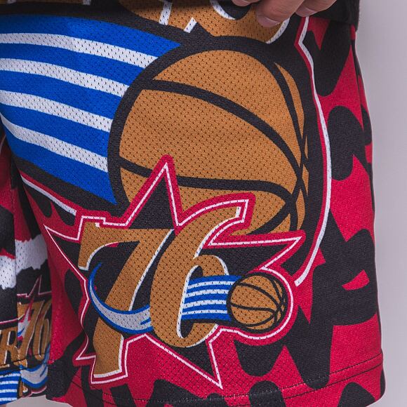 Kraťasy Mitchell & Ness NBA Jumbotron 2.0 Shorts Philadelphia 76Ers Black / Red