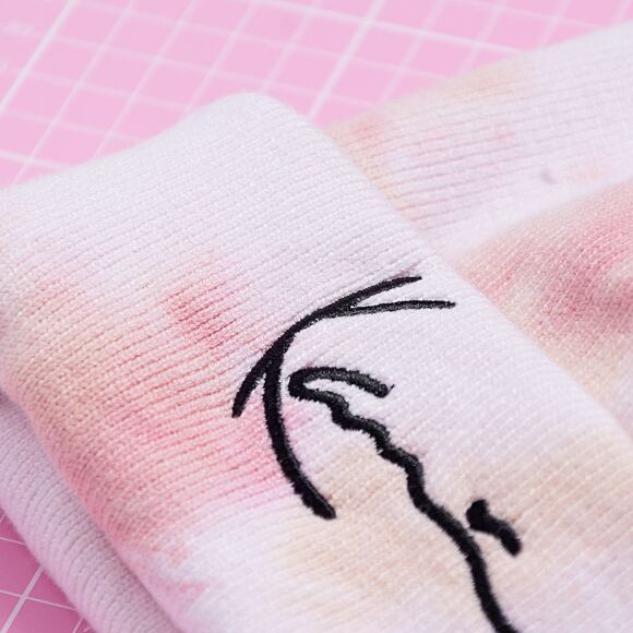 Kulich Karl Kani Signature Tie Dye Beanie dusty pink