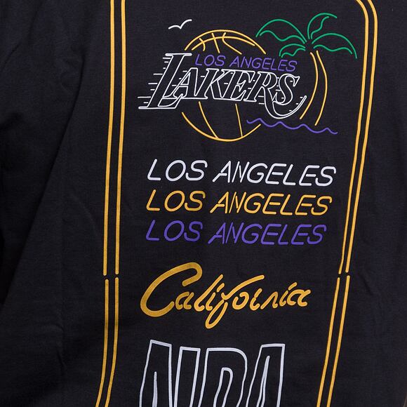 Triko New Era NBA Neon Graphic Tee Los Angeles Lakers Black