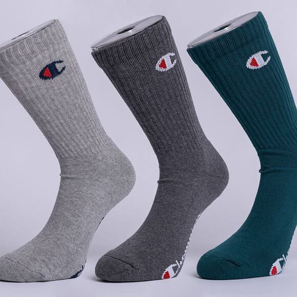 Ponožky Champion 3pk Crew Socks TEL/OXGM/CCOM