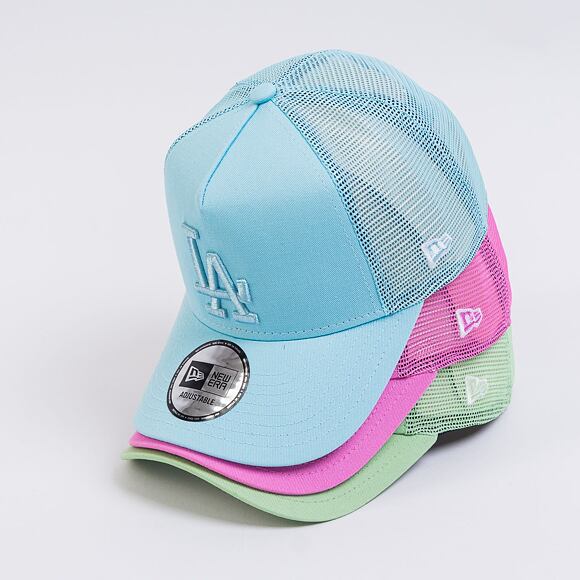 Dětská Kšiltovka New Era 9FORTY Kids A-Frame Trucker MLB Tonal Mesh Los Angeles Dodgers Pastel Blue