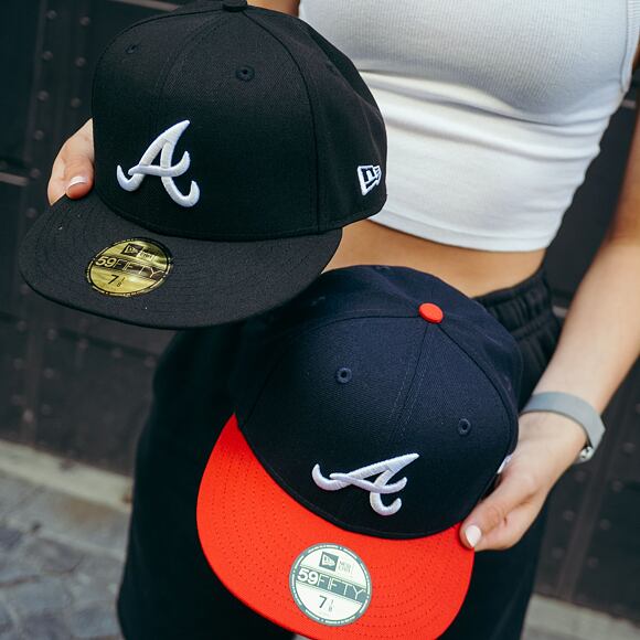 Kšiltovka New Era - 59FIFTY Basic - Atlanta Braves - Black / White