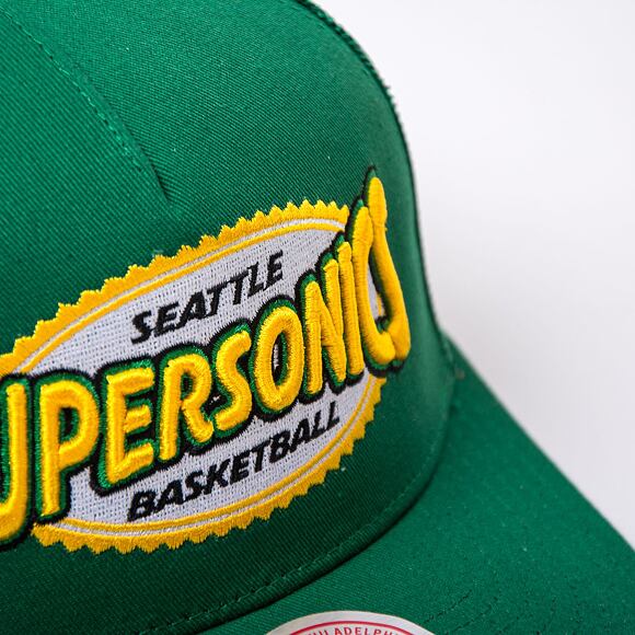 Kšiltovka Mitchell & Ness NBA Team Seal Trucker HWC Supersonics Green
