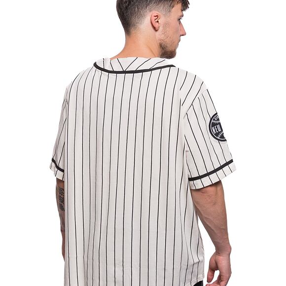 Triko New Era Pinstripe Jersey Off White / Black