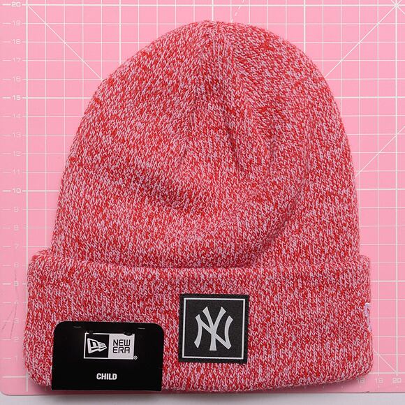 Dětský kulich New Era MLB Kids Team Cuff Beanie New York Yankees Heather Scarlet / Off White