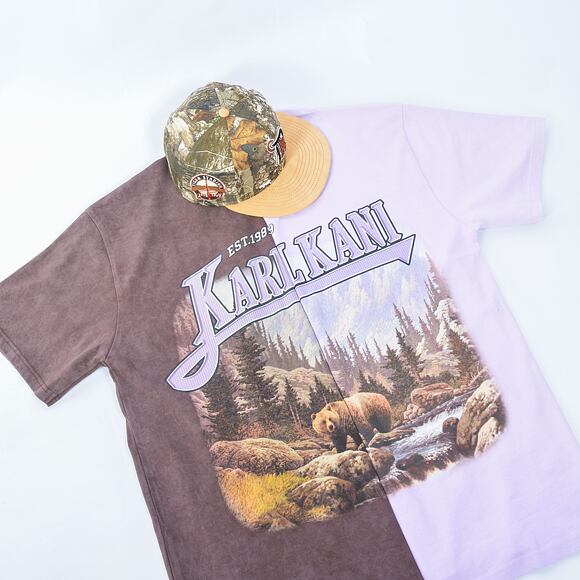 Triko Karl Kani Small Signature Washed Heavy Jersey Landscape Tee lt purple