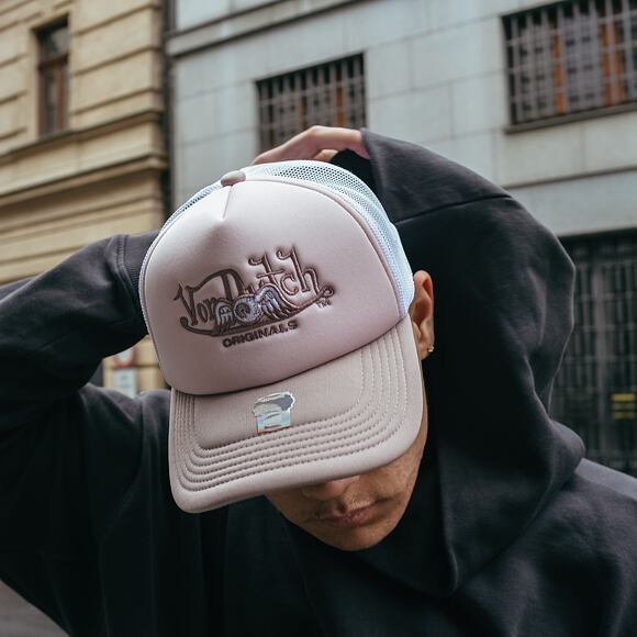 Kšiltovka Von Dutch Soro Foam Trucker Light Pink/White