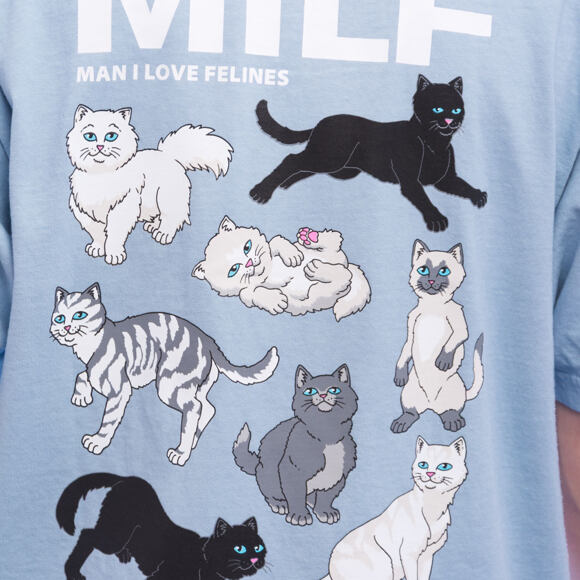Triko Rip N Dip - Man I Love Felines Tee Powder Blue