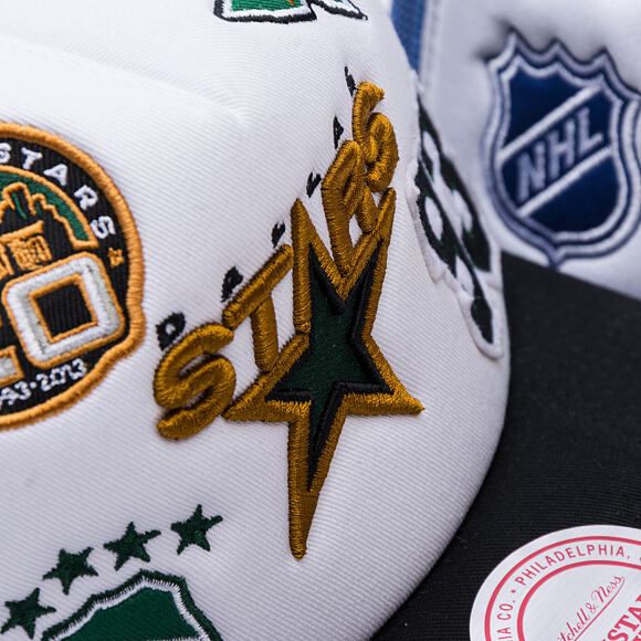 Kšiltovka Mitchell & Ness - Gridlock Trucker Vntg - Dallas Stars - White