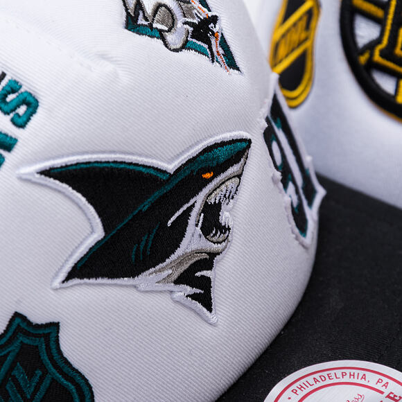 Kšiltovka Mitchell & Ness - Gridlock Trucker - San Jose Sharks - White