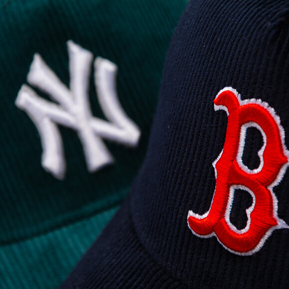 Kšiltovka New Era - MLB Seasonal Cord 9FORTY Trucker - Boston Red Sox - Navy
